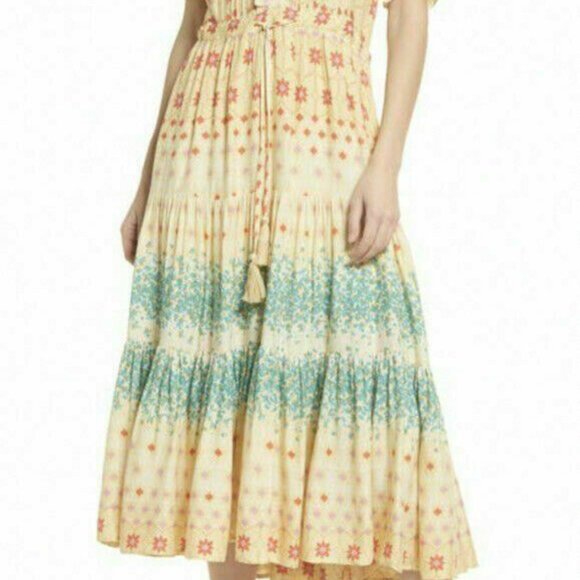 FREE PEOPLE Rare Feelings Maxi Dress - Cloud Combo NWT Size Small - Picture 2 of 7